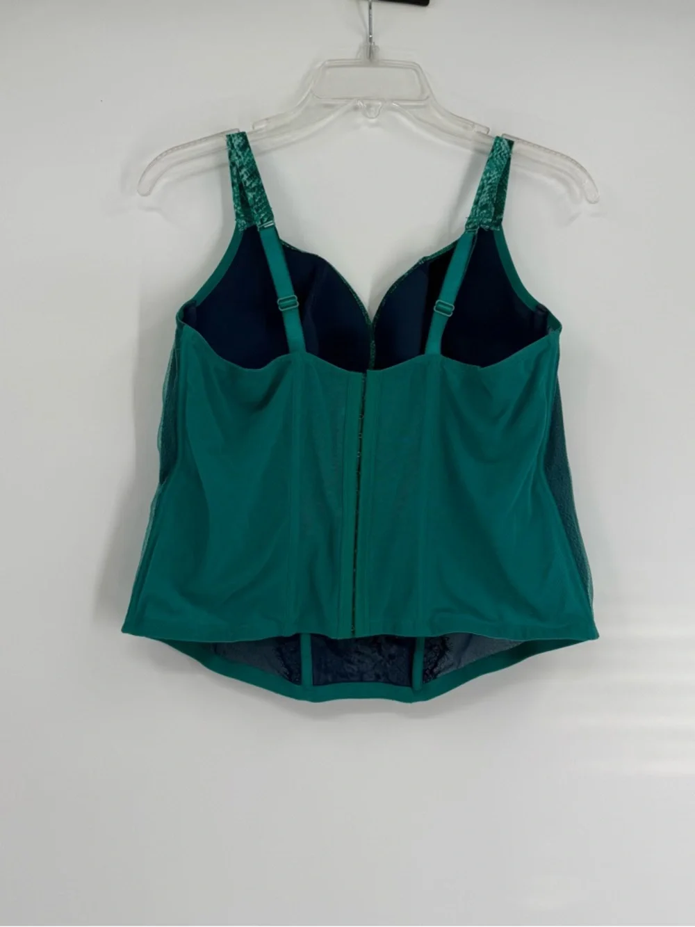 Cacique Women’s Corset Green Snake-Print Lace & Mesh Bustier Size 22/24 - Picture 7 of 7